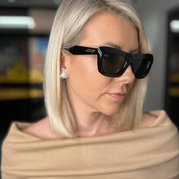 ?️ New Bottega Veneta BV1283S 001 Sunglasses - Black Frame, Brown Lenses main image 9